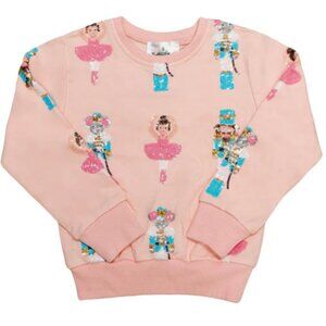 Girls Nutcracker Pink Sweatshirt - Belle Cher